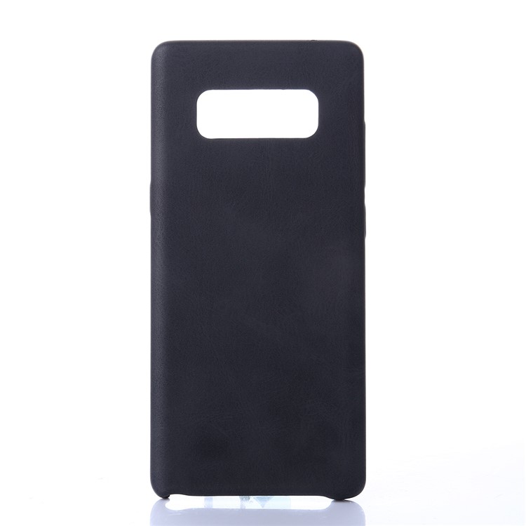 For Samsung Galaxy Note 8 N950 Retro Style Crazy Horse PU Leather Coated Plastic Cell Phone Back Case - Black-1