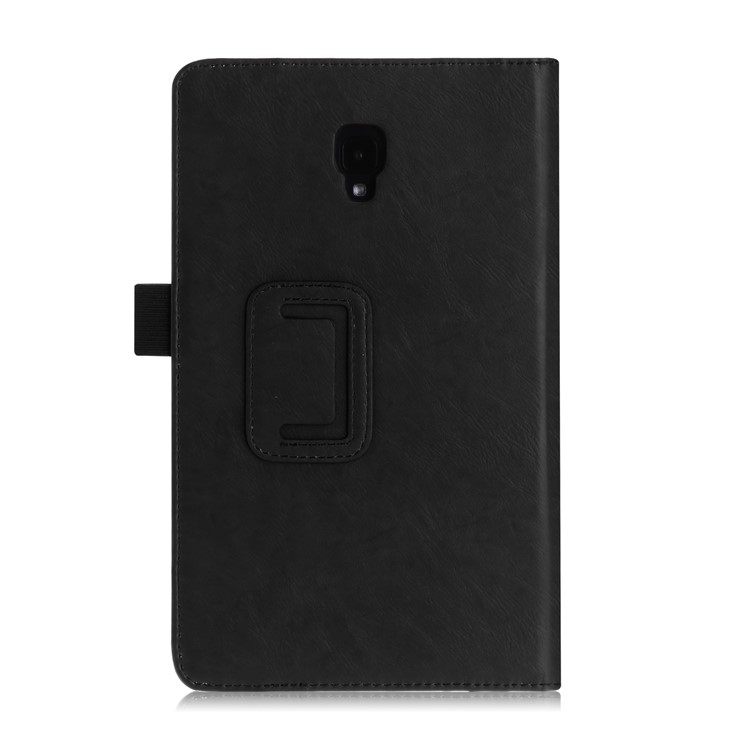 Leather Stand Card Slots Case for Samsung Galaxy Tab A 8.0 (2017) T380 T385 with Hand Strap - Black-2