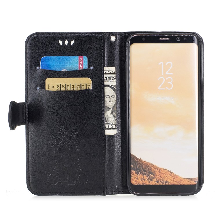 Unicorn Pattern Leather Wallet Stand Case Shell for Samsung Galaxy Note 8 SM-N950 - Black-6
