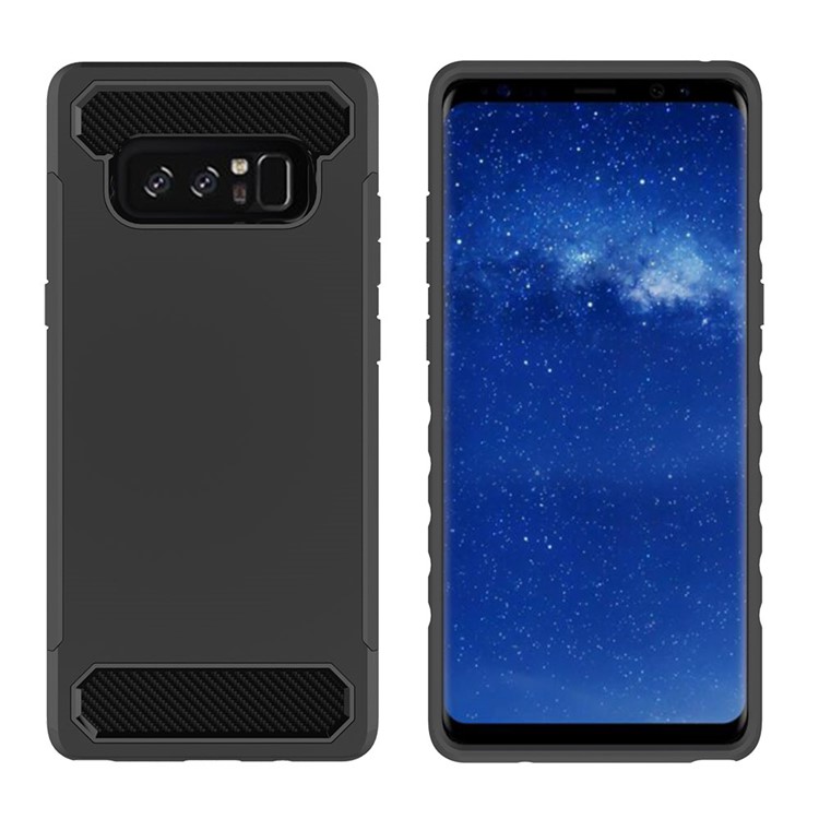 Carbon Fiber Texture PC + TPU Hybrid Back Case for Samsung Galaxy Note 8 N950 - Black-1