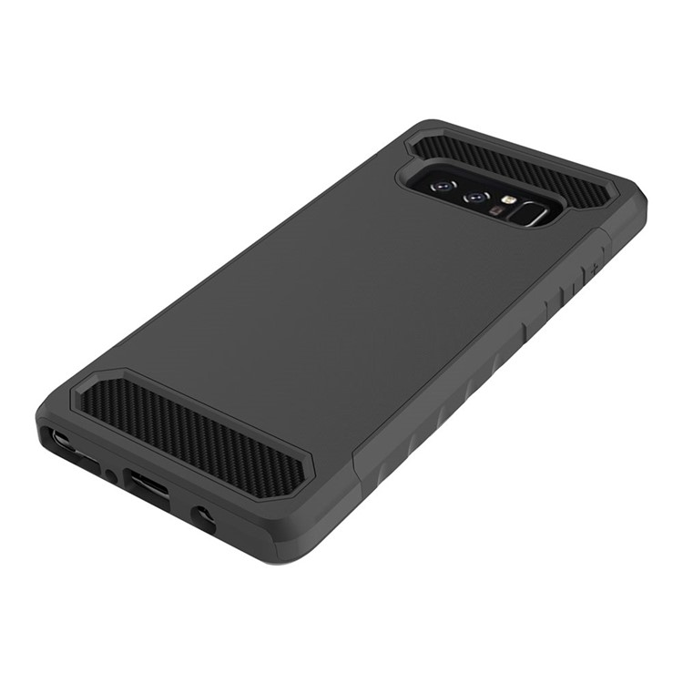 Carbon Fiber Texture PC + TPU Hybrid Back Case for Samsung Galaxy Note 8 N950 - Black-3