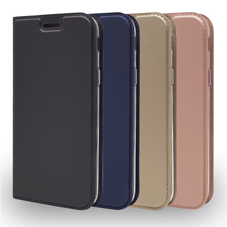 Auto-absorbed Card Holder Leather Stand Case for Samsung Galaxy J5 (2017) EU Version/J5 Pro (2017) - Black-12