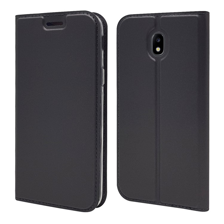 Auto-absorbed Card Holder Leather Stand Case for Samsung Galaxy J5 (2017) EU Version/J5 Pro (2017) - Black-3