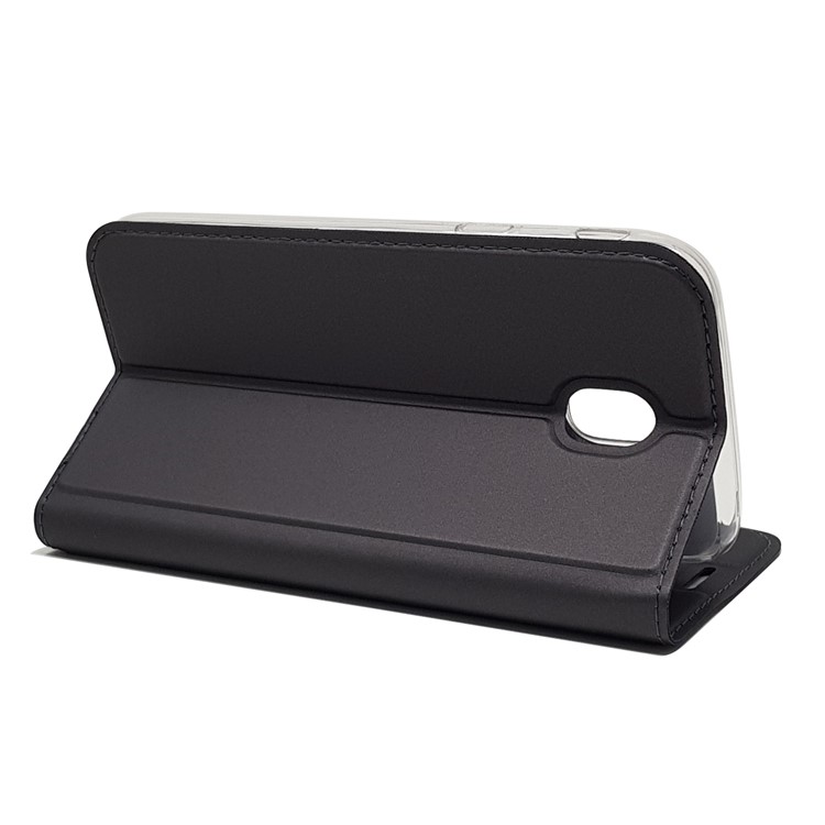 Auto-absorbed Card Holder Leather Stand Case for Samsung Galaxy J5 (2017) EU Version/J5 Pro (2017) - Black-8