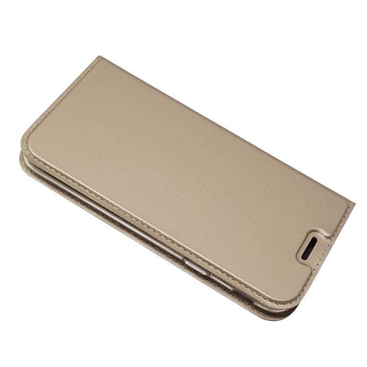 Magnetic Leather Phone Case with Stand for Samsung Galaxy J3 (2017) EU Version / J3 Pro (2017) - Gold-4