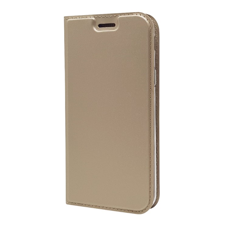 Magnetic Leather Phone Case with Stand for Samsung Galaxy J3 (2017) EU Version / J3 Pro (2017) - Gold-8