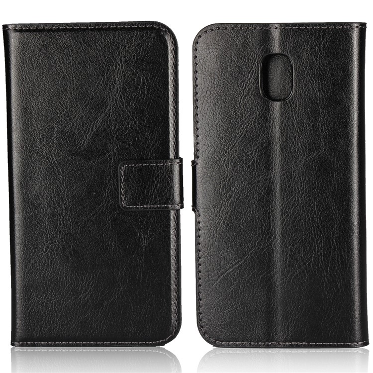 Crazy Horse Leather Wallet Stand Mobile Case for Samsung Galaxy J5 (2017) EU Version / J5 Pro (2017) - Black-2