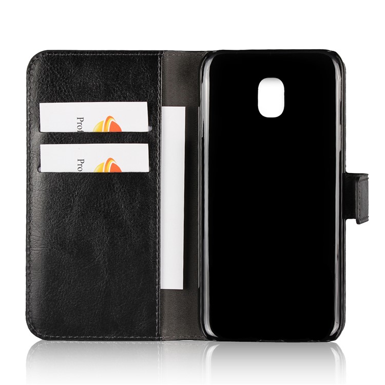 Crazy Horse Leather Wallet Stand Mobile Case for Samsung Galaxy J5 (2017) EU Version / J5 Pro (2017) - Black-7