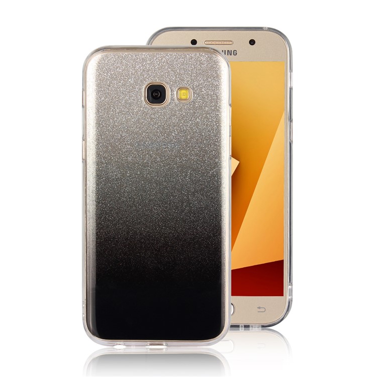 Gradient Color Glittery Powder PC TPU Hybrid Case for Samsung Galaxy A5 (2017) - Black-1