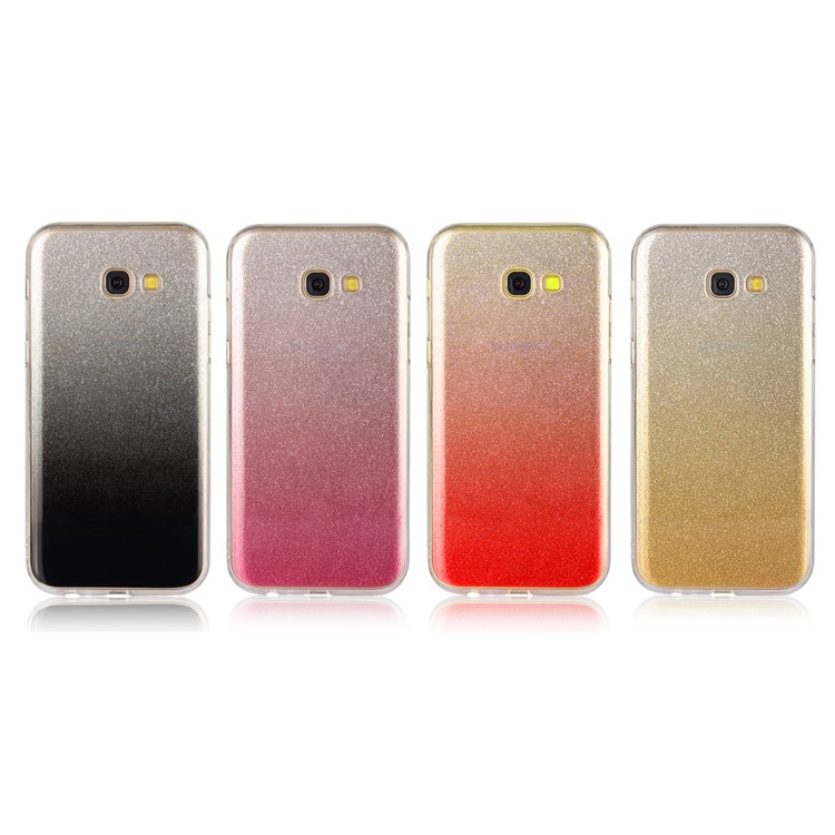 Gradient Color Glittery Powder PC TPU Hybrid Case for Samsung Galaxy A5 (2017) - Black-7