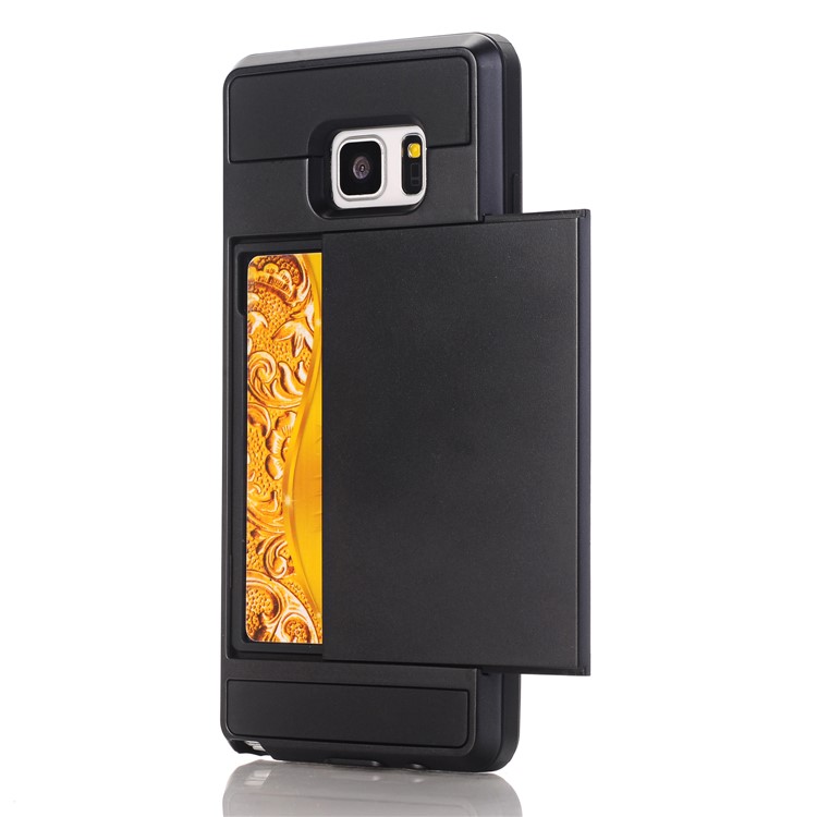 PC + TPU Hybrid Cover with Hidden Card Holder for Samsung Galaxy Note 8 SM-N950 - Black-2