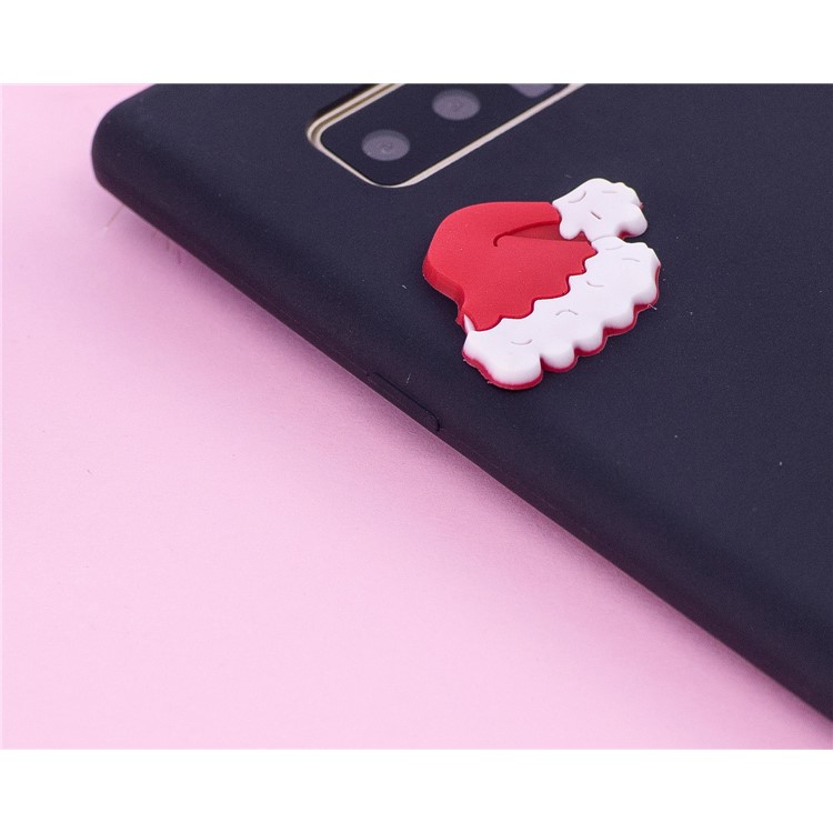 Cute 3D Christmas Figure TPU Jelly Case for Samsung Galaxy Note 8 SM-N950 - Black / Santa Claus-4