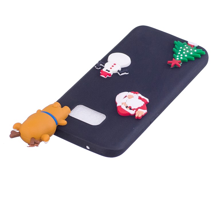 3D Creative Design Soft TPU Back Case for Samsung Galaxy S7 edge G935 - Reindeer / Black-5