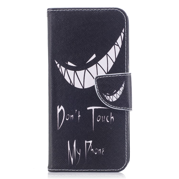 Pattern Printing Wallet Leather Flip Case for Samsung Galaxy A5 (2018) - Do not Touch Me-2