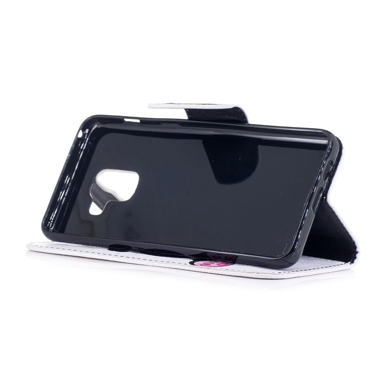 Pattern Printing Leather Wallet Stand Case for Samsung Galaxy A5 (2018) - Cute Panda-5