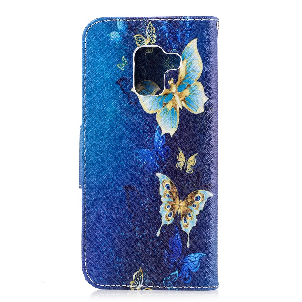 Cas De Protection En Cuir À Motifs Avec Stand Pour Samsung Galaxy A8 (2018) - Beaux Papillons