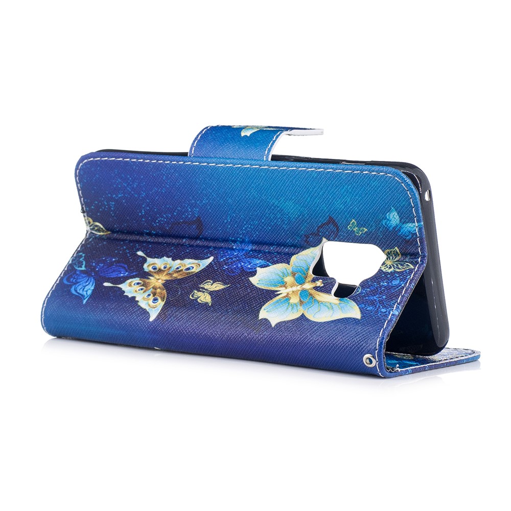 Patterned Leather Protective Case with Stand for Samsung Galaxy A8 (2018) - Beautiful Butterflies-4