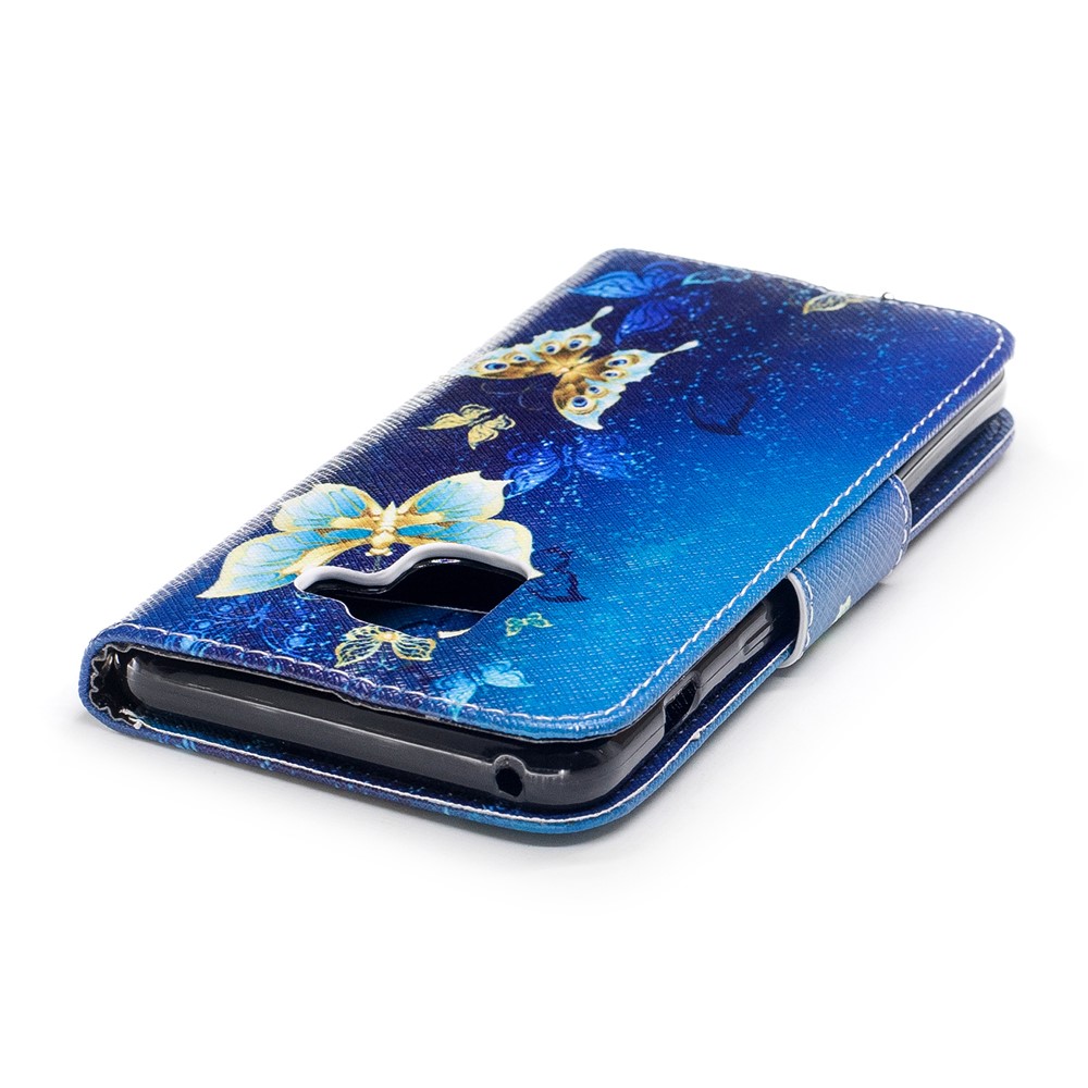 Patterned Leather Protective Case with Stand for Samsung Galaxy A8 (2018) - Beautiful Butterflies-7