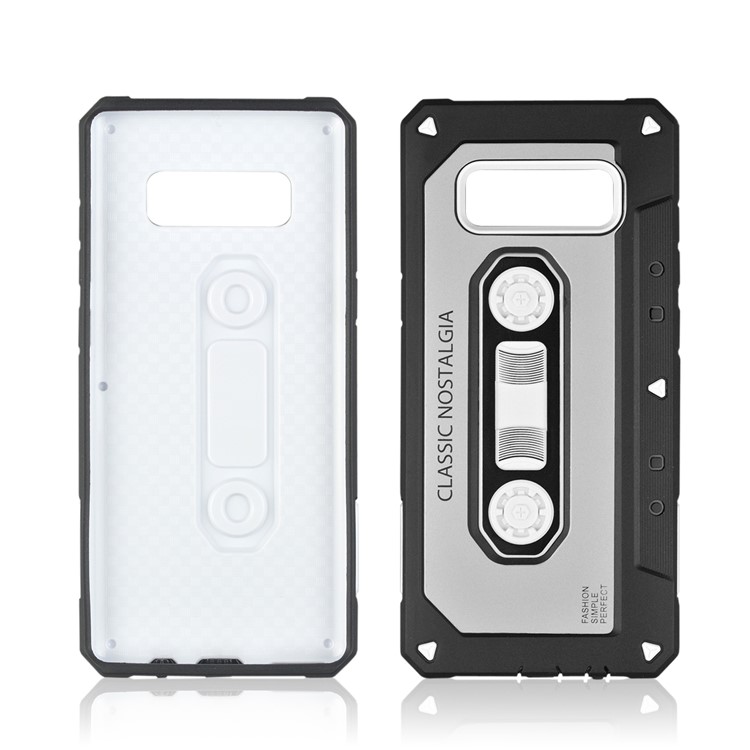 ANGIBABE Cassette Tape Shape PC + TPU Hybrid Case for Samsung Galaxy Note 8 SM-N950 - Silver-2