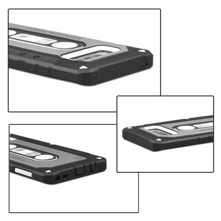 ANGIBABE Cassette Tape Shape PC + TPU Hybrid Case for Samsung Galaxy Note 8 SM-N950 - Silver-5