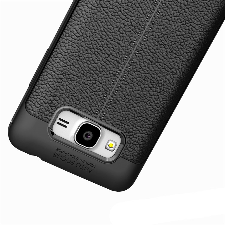 Litchi Skin Leather Coated TPU Case for Samsung Galaxy J2 Prime/Grand Prime Plus/Prime (2016) - Black-11