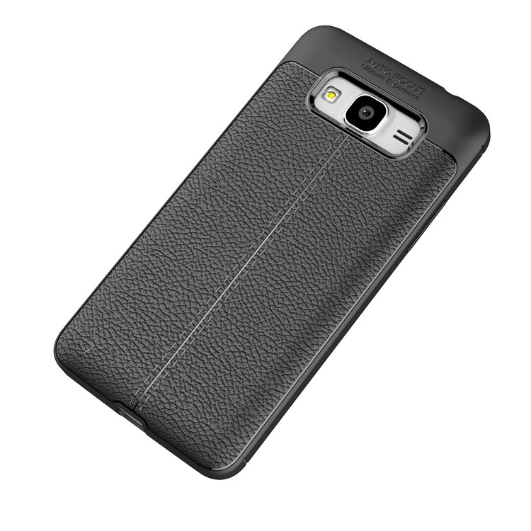 Litchi Skin Leather Coated TPU Case for Samsung Galaxy J2 Prime/Grand Prime Plus/Prime (2016) - Black-12