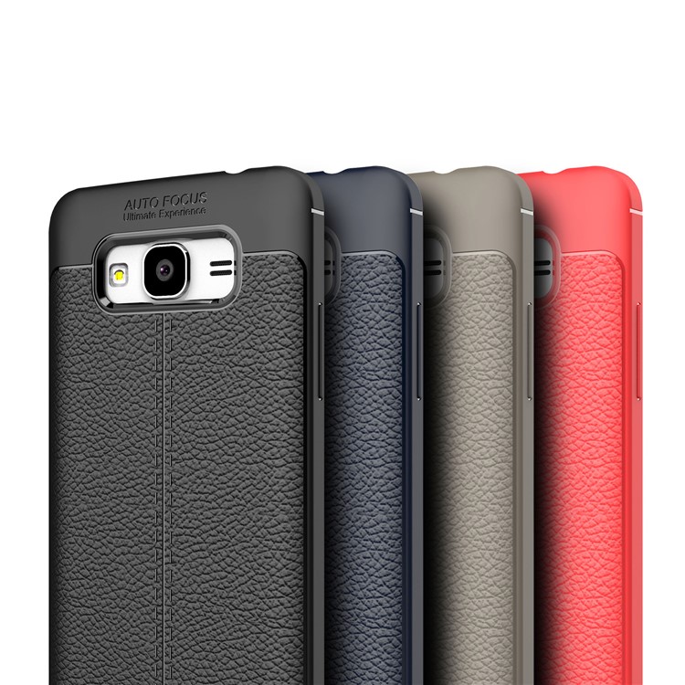 Litchi Skin Leather Coated TPU Case for Samsung Galaxy J2 Prime/Grand Prime Plus/Prime (2016) - Black-13