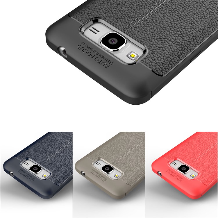 Litchi Skin Leather Coated TPU Case for Samsung Galaxy J2 Prime/Grand Prime Plus/Prime (2016) - Black-14