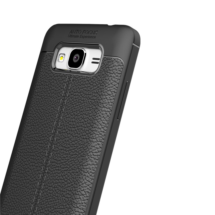 Litchi Skin Leather Coated TPU Case for Samsung Galaxy J2 Prime/Grand Prime Plus/Prime (2016) - Black-3