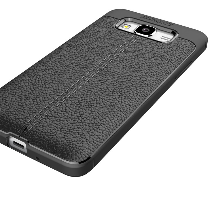Litchi Skin Leather Coated TPU Case for Samsung Galaxy J2 Prime/Grand Prime Plus/Prime (2016) - Black-4