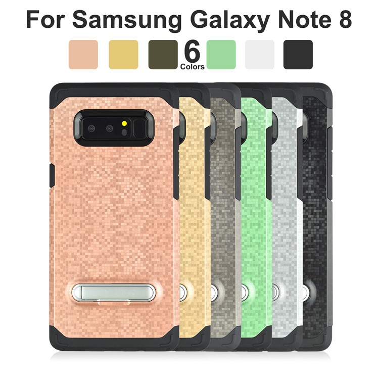 Mosaic Pattern TPU PC Hybrid Kickstand Case for Samsung Galaxy Note 8 SM-N950 - Black-11