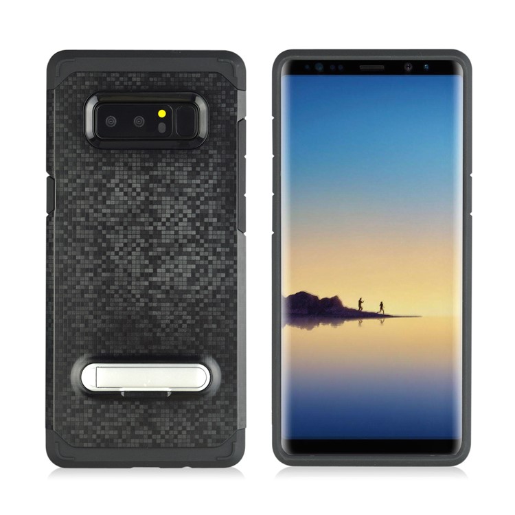 Mosaic Pattern TPU PC Hybrid Kickstand Case for Samsung Galaxy Note 8 SM-N950 - Black-2