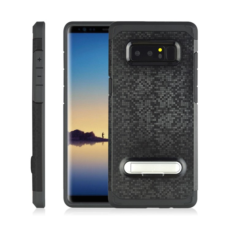 Mosaic Pattern TPU PC Hybrid Kickstand Case for Samsung Galaxy Note 8 SM-N950 - Black-5