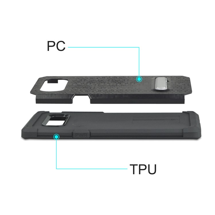 Mosaic Pattern TPU PC Hybrid Kickstand Case for Samsung Galaxy Note 8 SM-N950 - Black-7