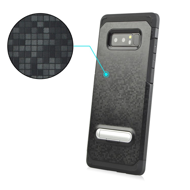 Mosaic Pattern TPU PC Hybrid Kickstand Case for Samsung Galaxy Note 8 SM-N950 - Black-8