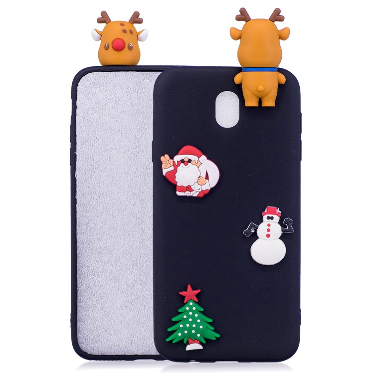 3D Creative Design Flexible TPU Cellphone Cover for Samsung Galaxy J7 (2017) EU Version / J7 Pro (2017) - Reindeer / Black-1
