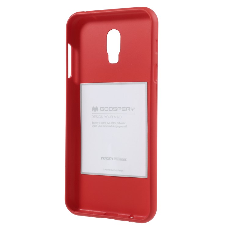 MERCURY GOOSPERY Anti-fingerprint Matte TPU Phone Case for Samsung Galaxy J7 Plus/C8 - Red-3