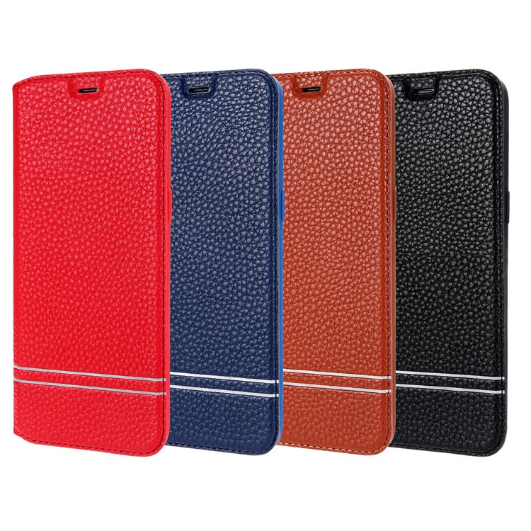 Litchi Texture PU Leather Card Holder Stand Case for Samsung Galaxy S8 Plus SM-G955 - Black-12
