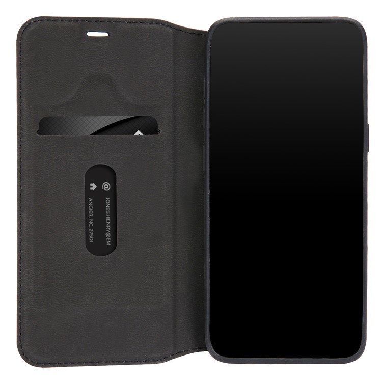 Litchi Texture PU Leather Card Holder Stand Case for Samsung Galaxy S8 Plus SM-G955 - Black-5