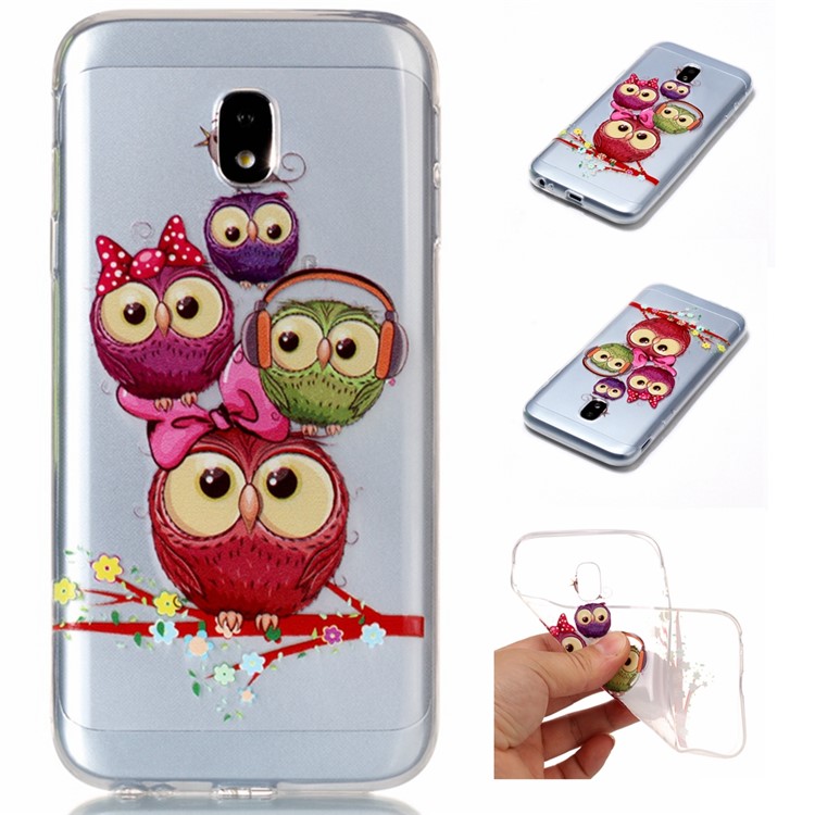 

Printing Pattern Soft TPU Mobile Casing for Samsung Galaxy J3 Pro (2017) / J3 (2017) EU Version - Lovely Owls