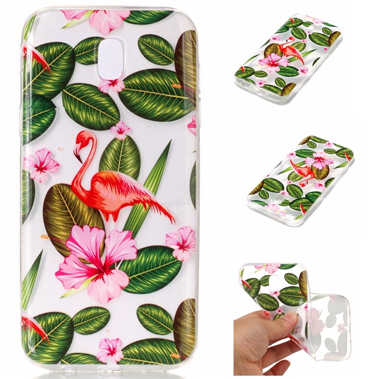Printing Pattern Soft TPU Mobile Case for Samsung Galaxy J5 Pro (2017) / J5 (2017) EU Version - Flamingo-1