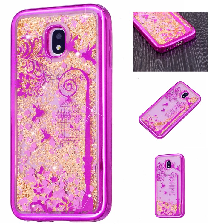 

Dynamic Glitter Powder Quicksand Electroplated TPU Jelly Casing for Samsung Galaxy J3 Pro (2017) / J3 (2017) EU Version - Birdcage