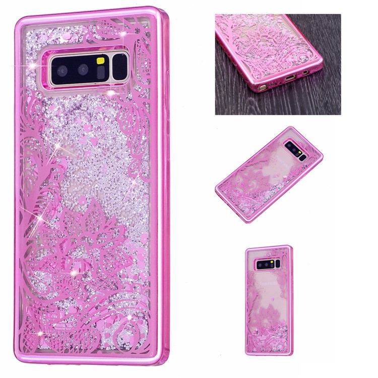 

Dynamic Quicksand Electroplating TPU Cover for Samsung Galaxy Note 8 SM-N950 - Flower