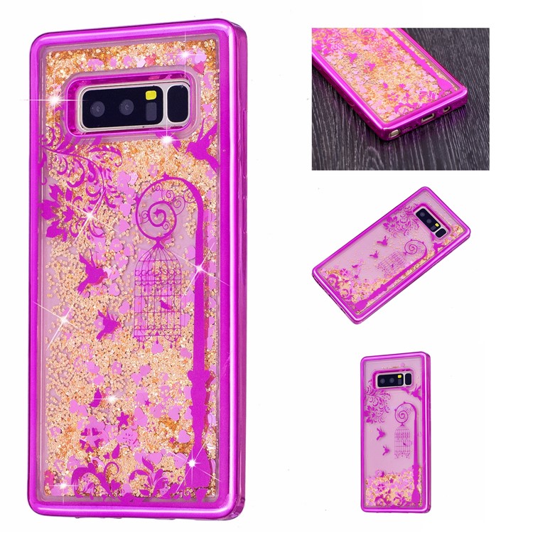 

Dynamic Quicksand Electroplating TPU Shell for Samsung Galaxy Note 8 SM-N950 - Birds and Cage