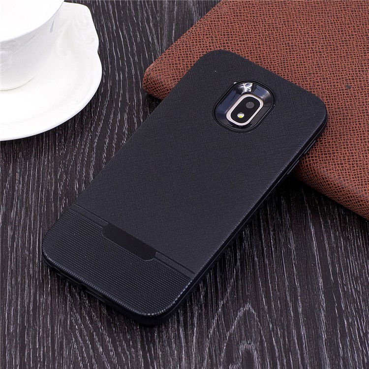 Rubberized Cloth Texture PC + TPU Hybrid Mobile Phone Case for Samsung Galaxy J5 Pro (2017) / J5 (2017) EU Version - Black-1