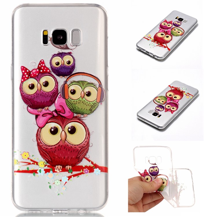 

Pattern Printing Soft TPU Phone Accessory Case for Samsung Galaxy S8 G950 - Owls