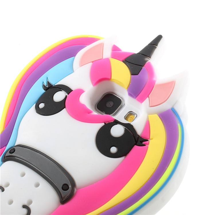 3D Unicorn Pattern Soft Silicone Shell Case for Samsung Galaxy A3 (2017)-4