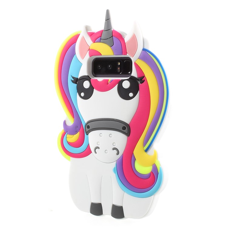 3D Unicorn Pattern Soft Silicone Cell Phone Case for Samsung Galaxy Note 8 SM-N950-2