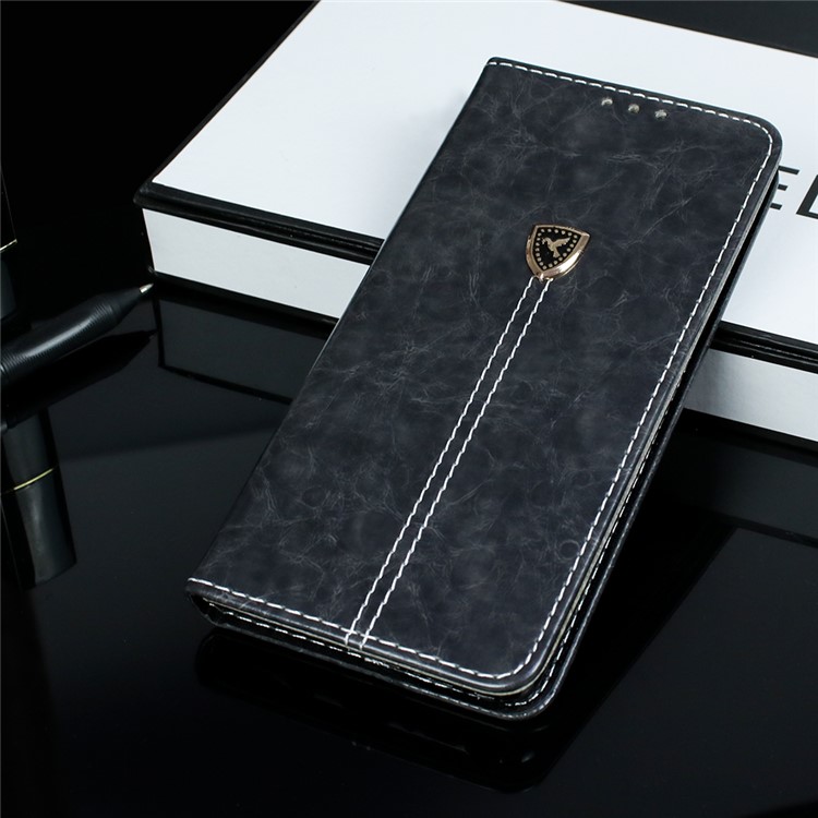 

Pigeon Logo Auto-absorbed Leather Wallet Stand Case for Samsung Galaxy Note 8 SM-N950 - Black