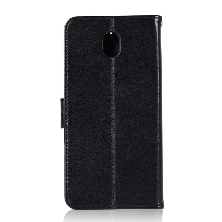 Imprint Tree Owl Magnetic Wallet PU Leather Stand Cover for Samsung Galaxy J7 (2017) EU Version / J7 Pro (2017) - Black-3